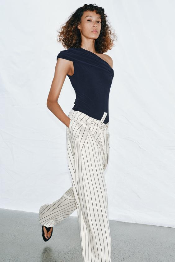 ASYMMETRIC GATHERED BODYSUIT | Zara UK