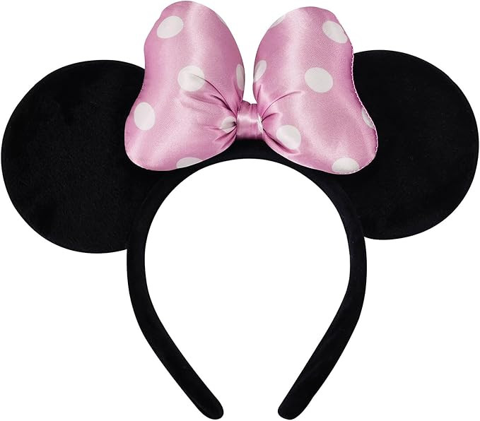 Handmade Mouse Ears Headband for Women and Ladies, Polka Dot Bow Minnie Ears Costume Accessories | Amazon (US)