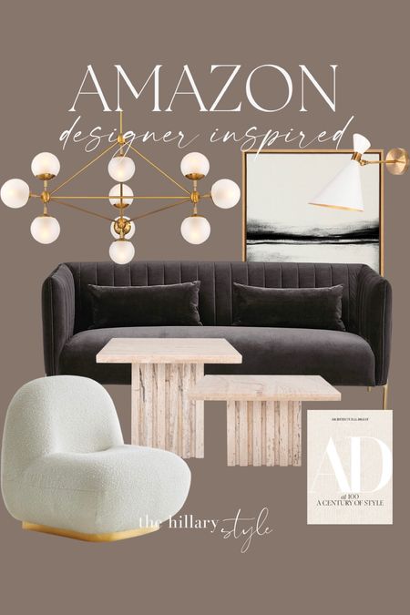 Amazon designer inspired!

Chandelier. Wall art. Wall sconce. Velvet sofa. Coffee table. Accent chair. Book. Amazon home. Amazon decor. 

#LTKstyletip #LTKhome #LTKsalealert