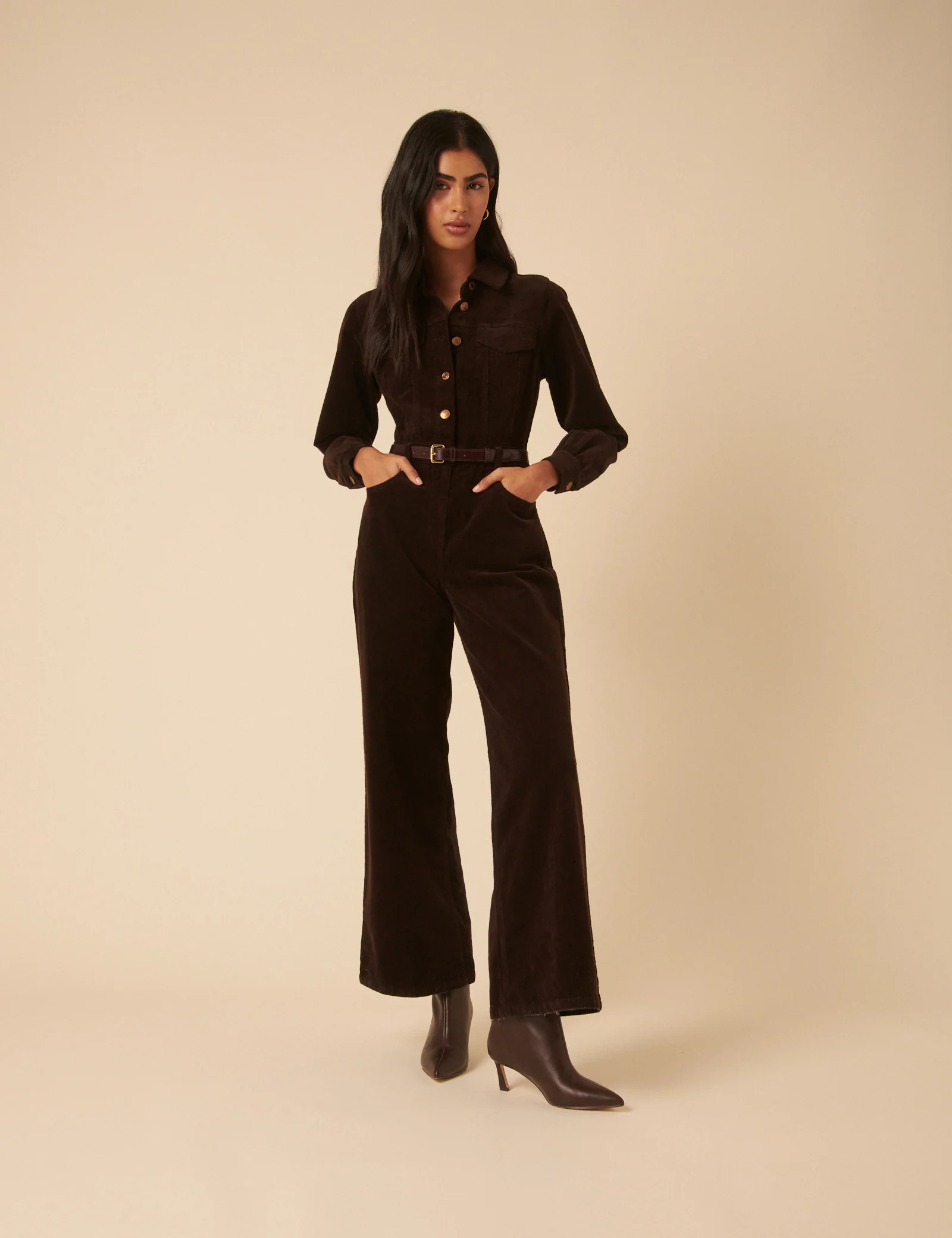 Brown Cord Jumpsuit | Nobody's Child