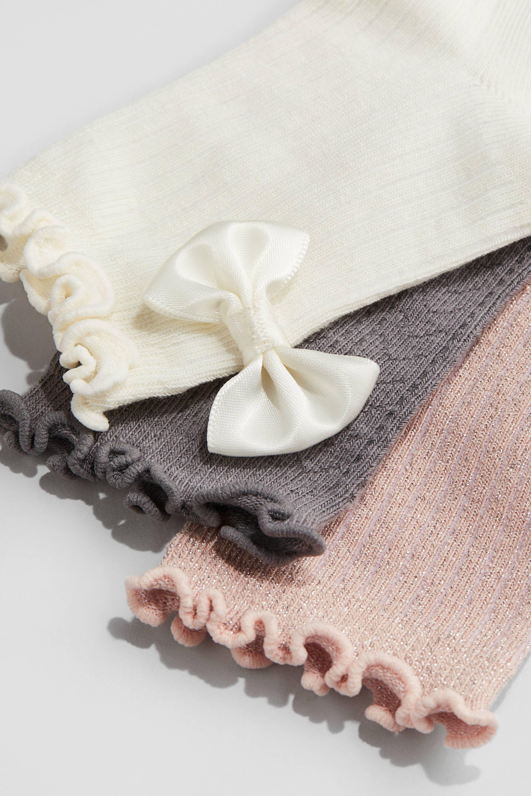 3-pack Socks with Overlocked Trim | H&M (US + CA)