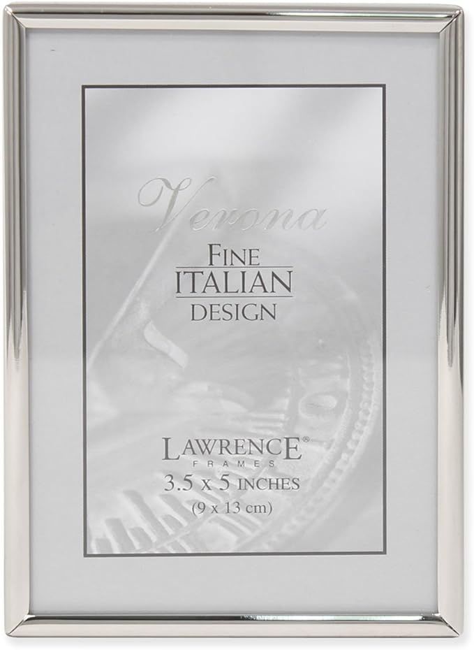 Lawrence Frames Simply Metal Picture Frame, 3.5 by 5-Inch, Silver | Amazon (US)