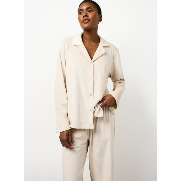 Champagne Velour Traditional Pyjamas L | Tu Clothing