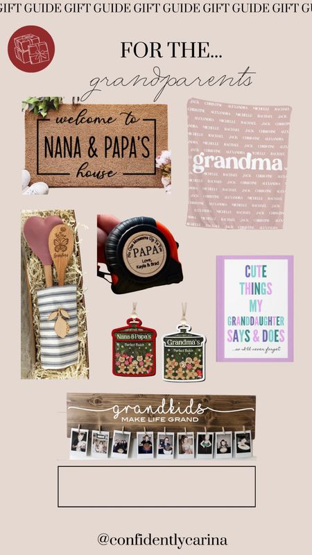Personalized gift ideas for grandparents! 🎁

Gift guide, gift guide for grandparents, grandparent gift guide, gifts for grandma, gifts for grandpa 

#LTKHoliday #LTKSeasonal #LTKGiftGuide