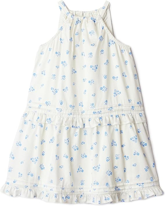 Amazon.com: Amazon Essentials x Sofia Grainge Girls' Mommy & Me Cotton Sateen Dresses, Ivory Blue... | Amazon (US)