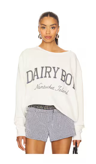 Cut Off Nantucket Island Crewneck Sweatshirt in White | Revolve Clothing (Global)