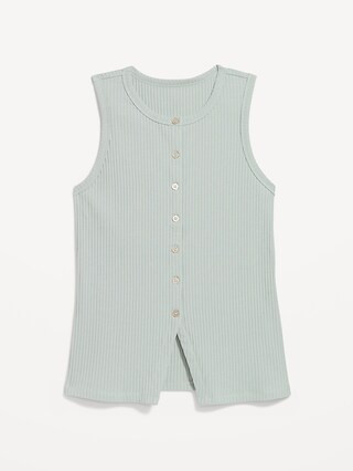 Button-Down Ribbed Top | Old Navy (US)