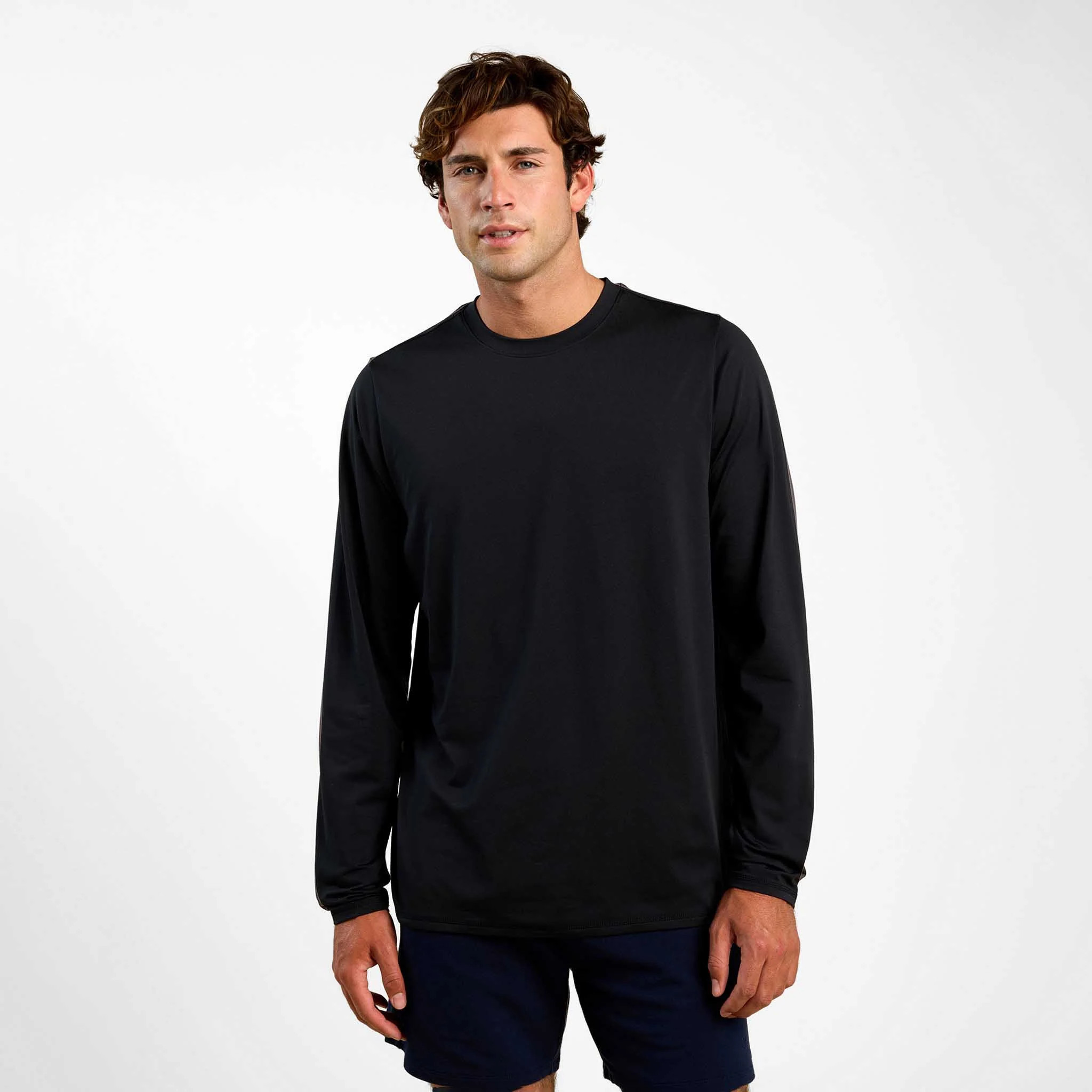 Men's Long Sleeve Movement Tee | Black | Nuuds US