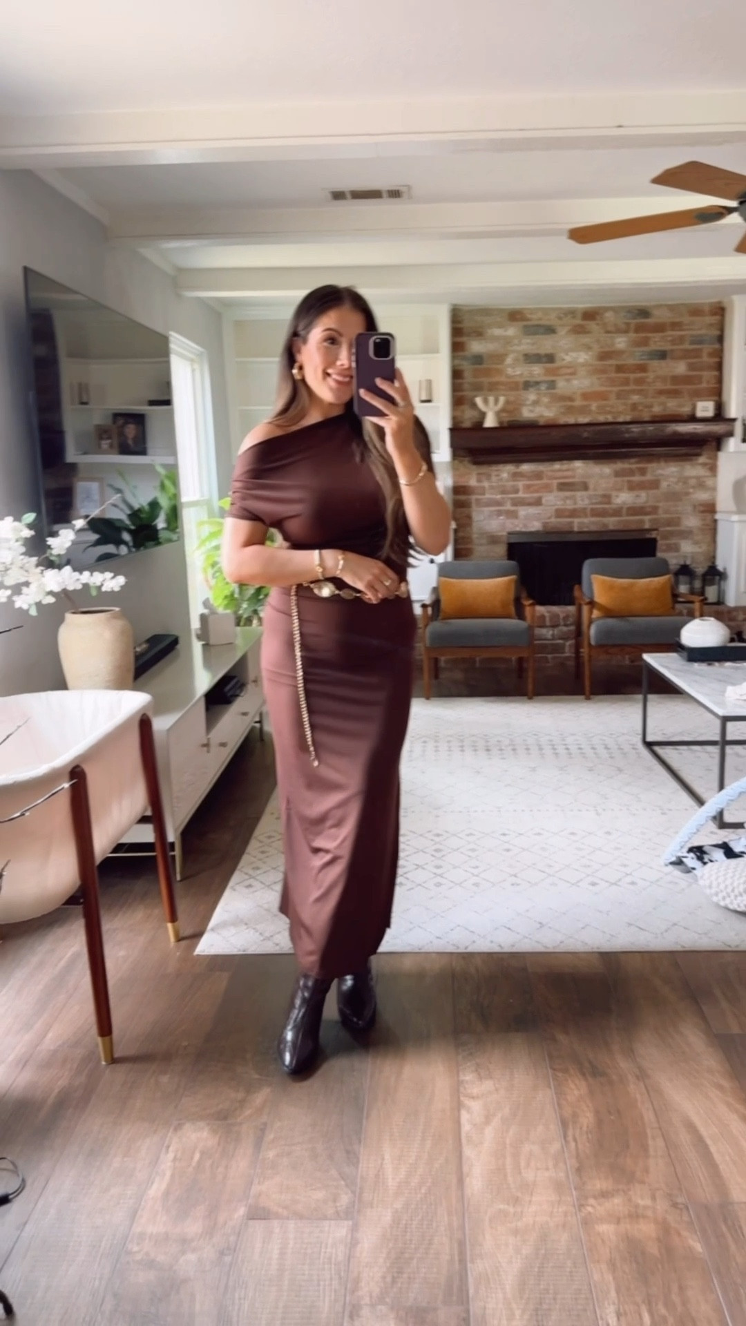 Rodeo outfits | brown maxi dress | western belt | western knee high boots 

#LTKSeasonal #LTKOver40 #LTKWedding