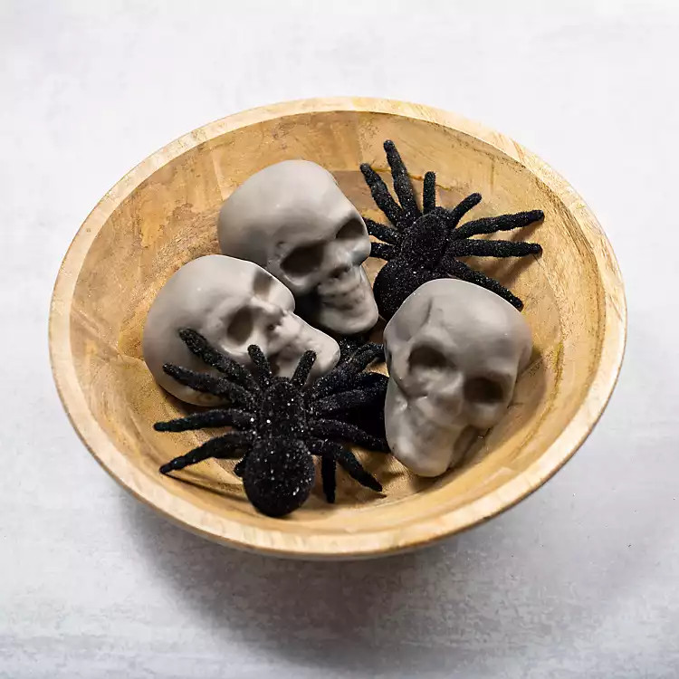 Halloween Spider and Skull Bowl Filler | Kirkland's Home