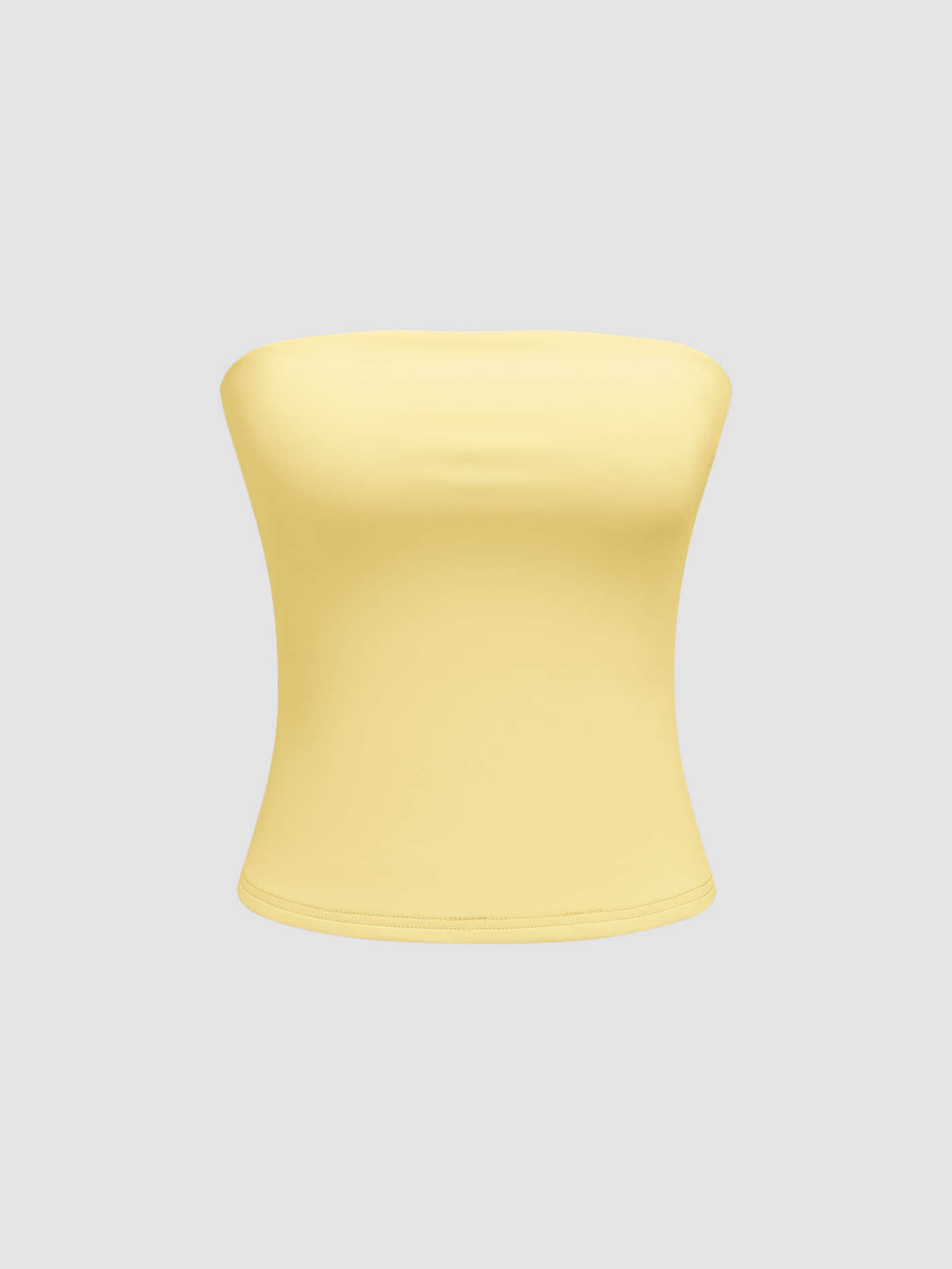 Contour Double Layered Strapless Solid Tube Top... | Cider