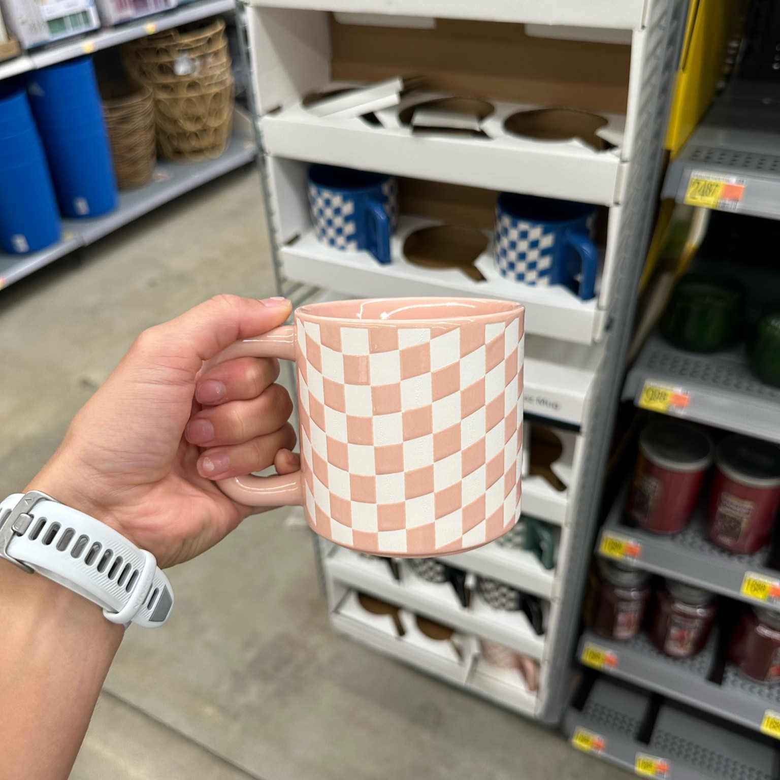 Walmart checkered mug! So so cute! Comes in the 4 pack online and sold individually in stores! Under $5 a mug🤩

Pink checkered coffee cup | Walmart finds | Walmart deals | Walmart kitchen | coffee cup dupe 

#LTKHome #LTKFallSale