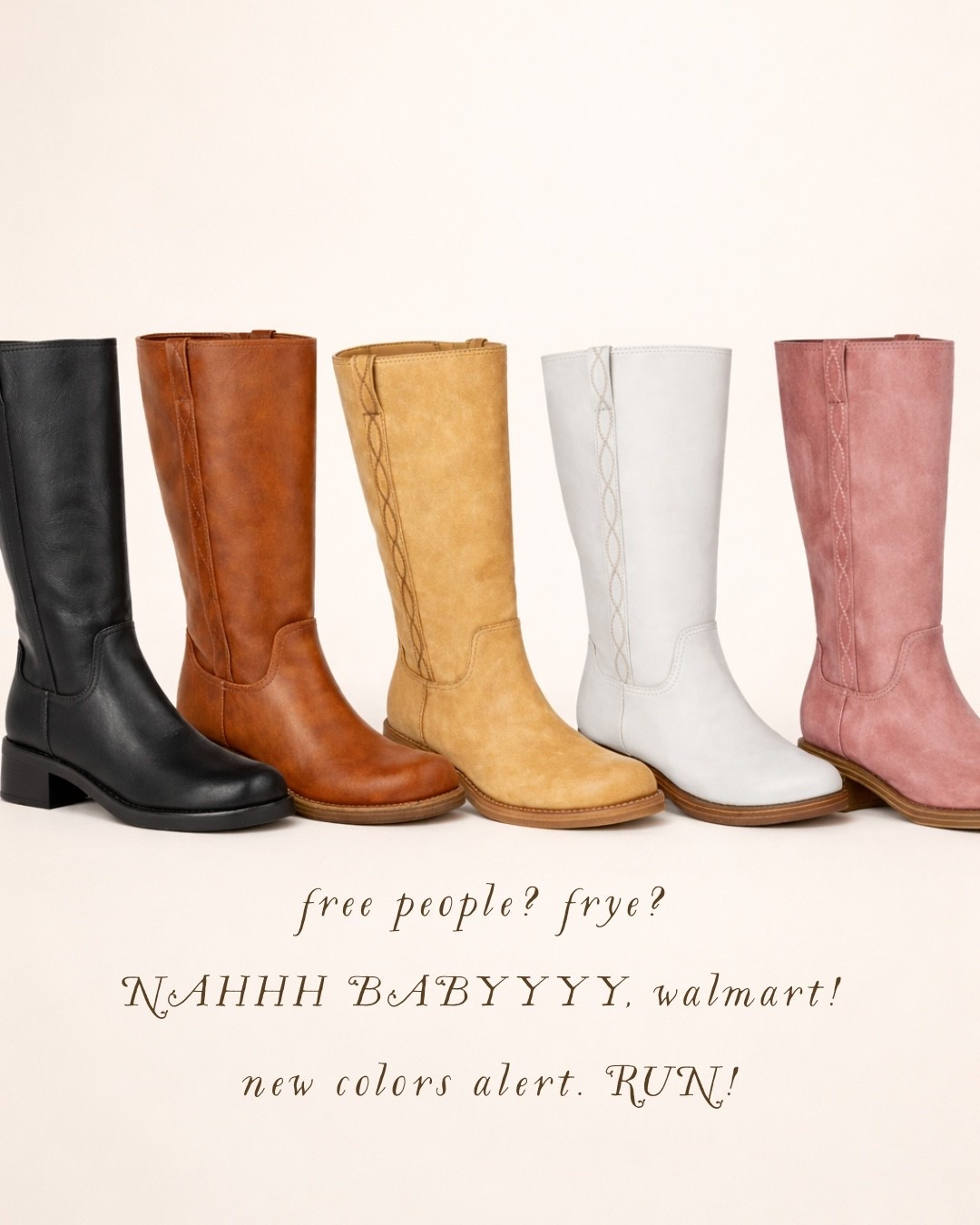 walmart boots - new colors! 

#LTKgrwm #LTKmomlife #LTKSaleAlert