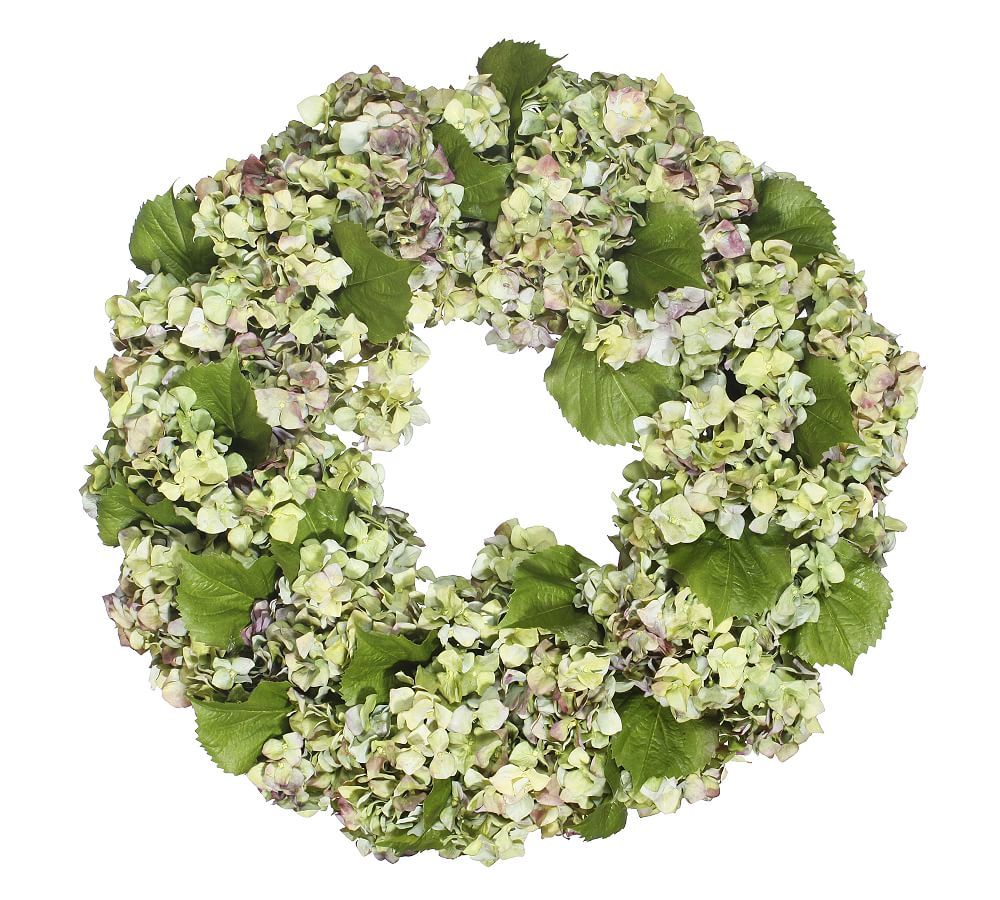 Faux Mixed Hydrangea Wreath | Pottery Barn (US)