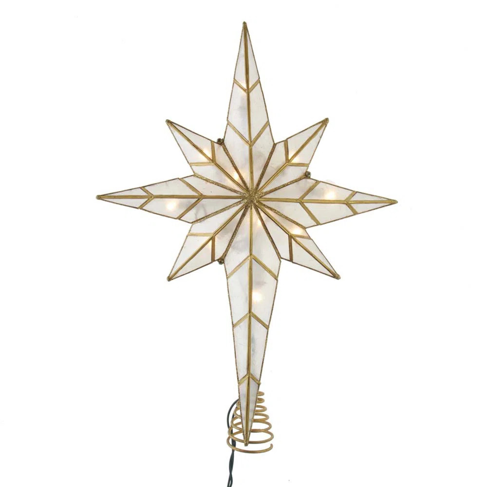 Bethlehem Shell / Capiz Astrology & Stars Tree Topper - Lighted | Wayfair North America
