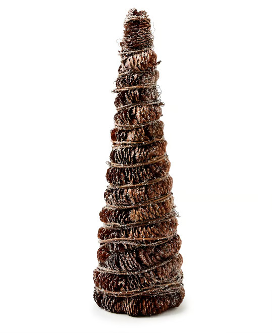 Holiday Lane Northern Snowy Pinecone Tabletop Tree, Created for Macy's  - Macy's | Macy's