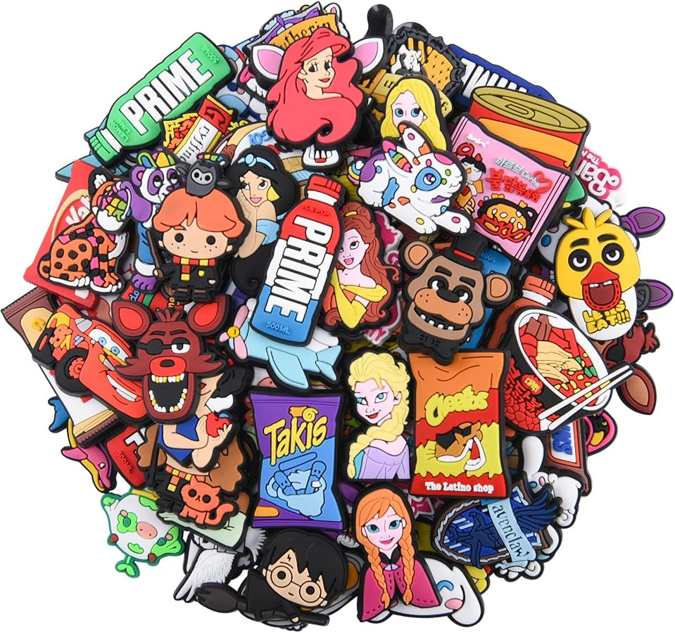 Lot of 25 50 100pcs Random Different Cartoon Shoe Charms Decoration for Kids Boys Girls Women Men... | Amazon (US)