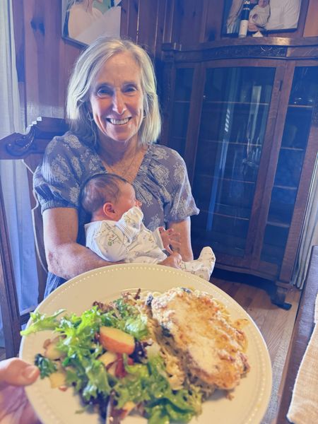 And have to give a huge shoutout to my sweet mama and best friend - “Nana” - who has been taking such good care of our growing family - and made the yummiest dinner tonight!! 🤱🩵👶🏼