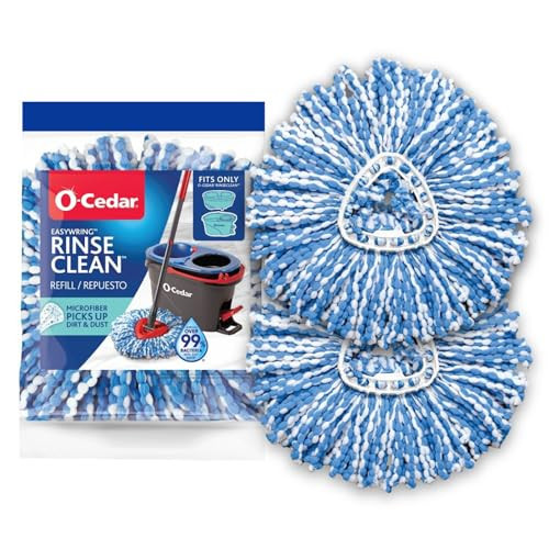 O-Cedar RinseClean Spin Mop Microfiber Refill, 1 CT (Pack of 2) | Amazon (US)
