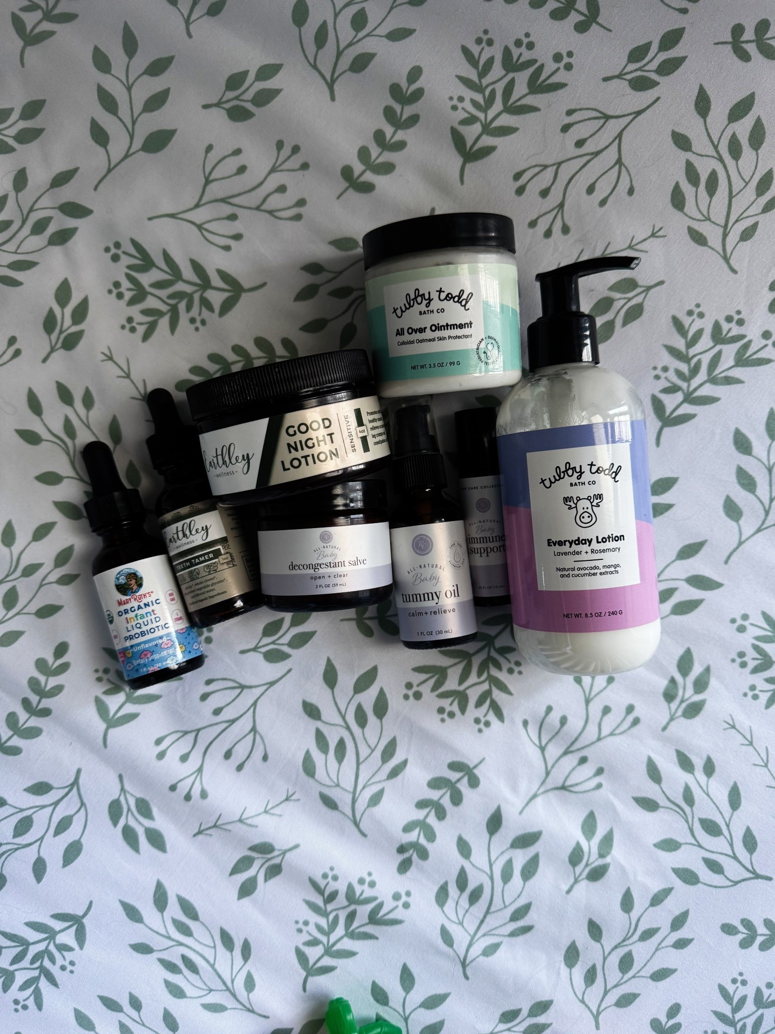 Clean + natural skincare and body care products I use every single day on my 3-month-old!

Some items can’t be linked, so I linked similar ones!

Oral probiotic
Magnesium lotion
Lavender lotion
Eczema ointment
Teething tincture 
Immune support oils 

Tubby Todd | Rowe Casa | Mary Ruth’s | Earthley Wellness | Newborn | Baby | Organic | Amazon

#LTKFamily #LTKBaby #LTKKids