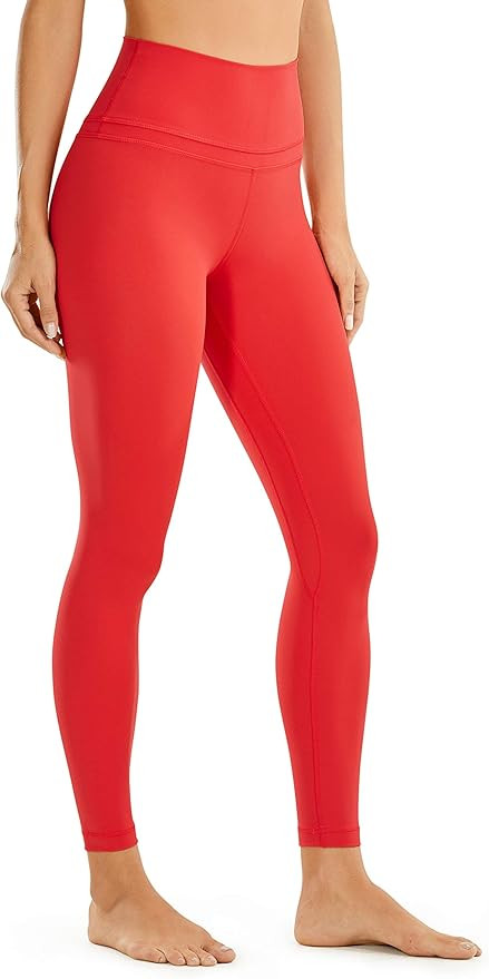 CRZ YOGA Women's Naked Feeling Workout Leggings 25 Inches - 7/8 High Waist Yoga Tight Pants | Amazon (US)
