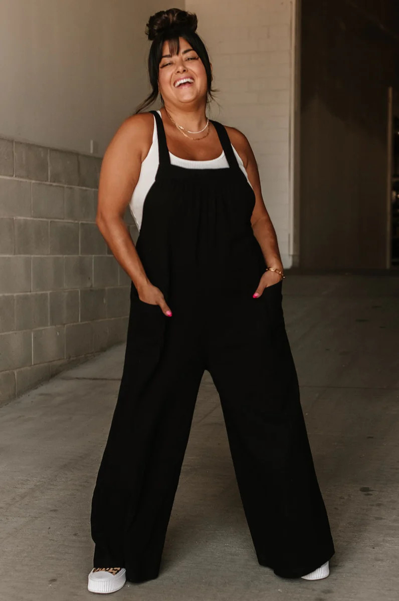Sydney Wide Leg Jumpsuit - Black | Mindy Mae's Market