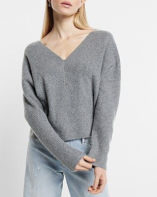 Relaxed V-neck Sweater | Express