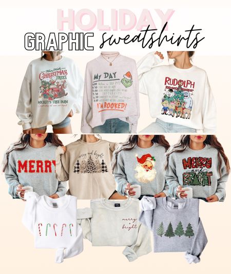 Holiday graphic sweatshirts, Etsy finds, Christmas

#LTKunder100 #LTKHoliday #LTKSeasonal