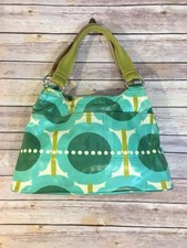 ORLA KIELY GREEN FLOWER LAMINATED CANVAS SHOULDER BAG PURSE | eBay US