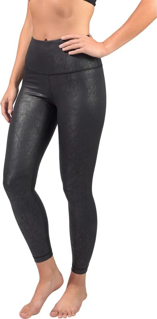 Faux Cracked Leather High Rise Ankle Leggings | Nordstrom Rack