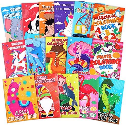 16PCS Coloring Books for Kids Ages 2-4,4-8 - Small Size Birthday Party Favors Gifts Goodie Bags Stuf | Amazon (US)