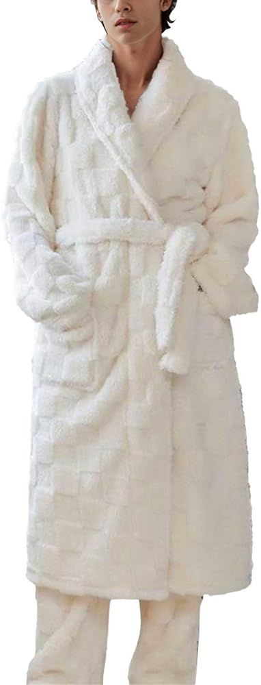 Robe for Men, Men's Soft Spa Full Lenght Bathrobe,Comfy Full Length Warm Nightdress A1061 | Amazon (US)