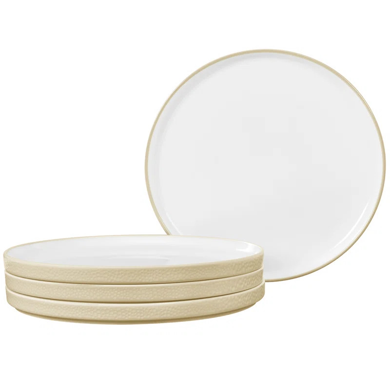 Ivory Noritake Colortex Stone Stax Dinner Plates, 9-3/4" (Part number: G029-206D) (Set of 4) | Wayfair North America