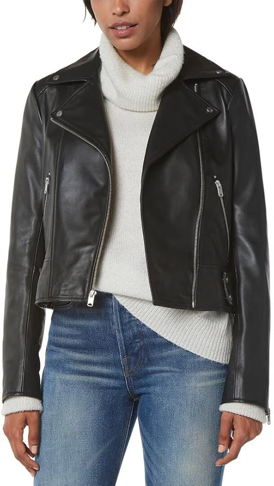 Andrew Marc Women's VALHALLA Moto Leather Jacket | Amazon (US)