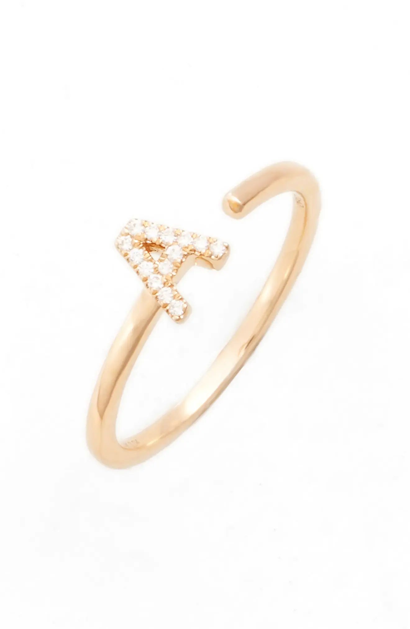 Single Initial Open Ring | Nordstrom