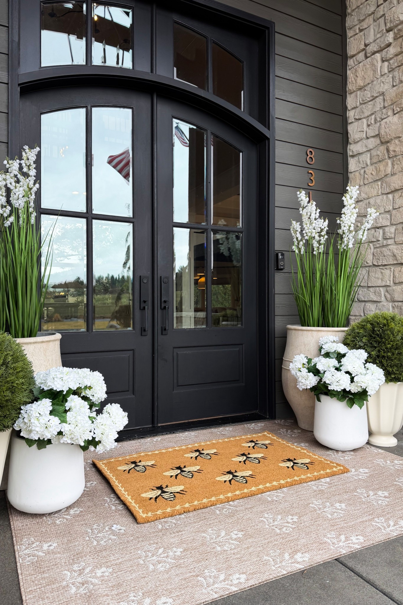 Easy spring front porch styling to recreate!

Spring, spring home, spring home decor, spring front porch, front porch styling, faux florals, front door mat, hydrangeas, rug

#LTKSeasonal #LTKdayinmylife #LTKHome