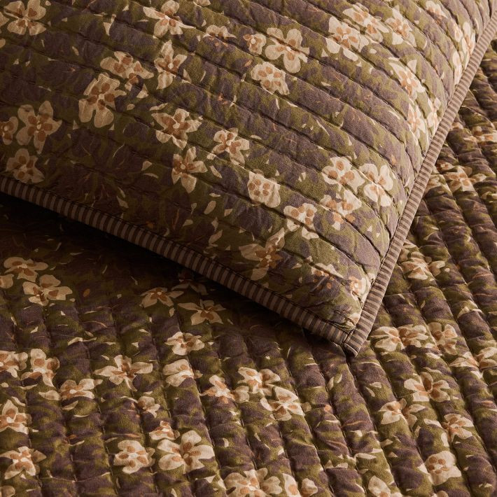 Blake Floral Quilt, King Sham, Caper | West Elm (US)
