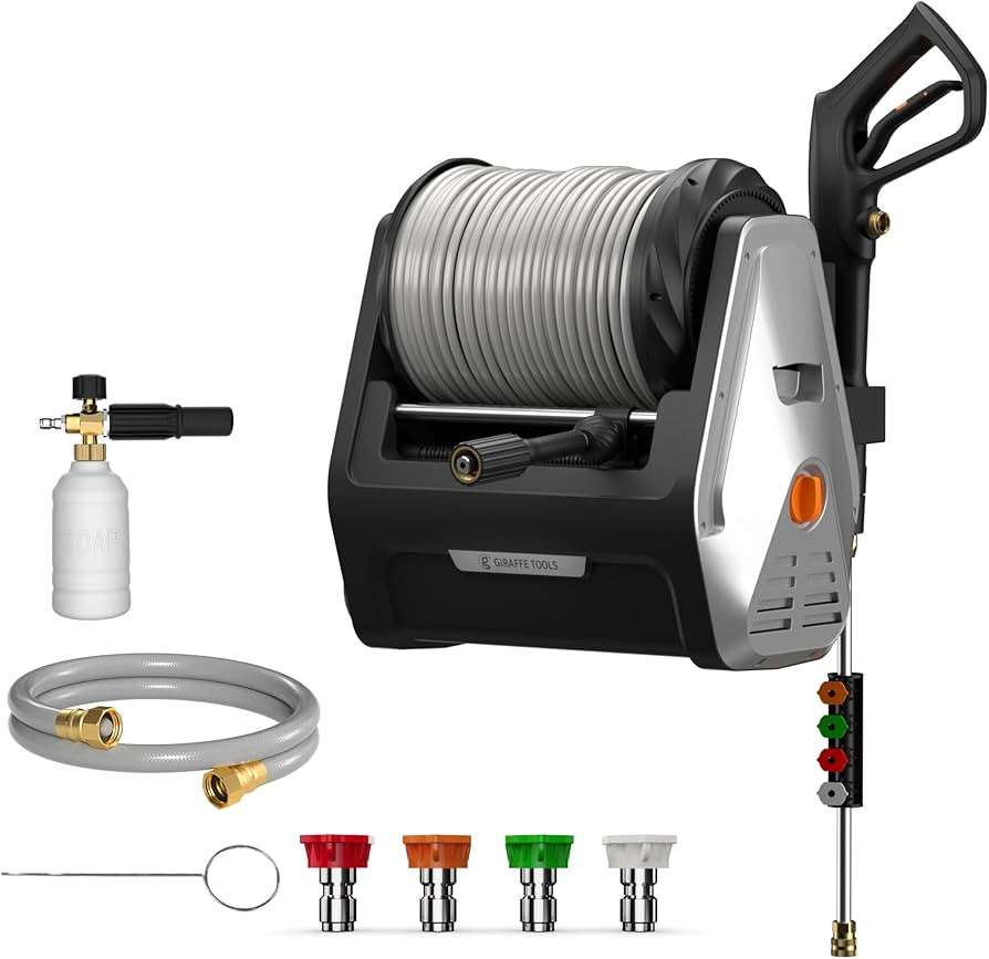 Giraffe Tools Wall Mounted Pressure Washer Plus with Upgraded 1800W Motor, Max 2900 PSI, 2.2 GPM ... | Amazon (US)
