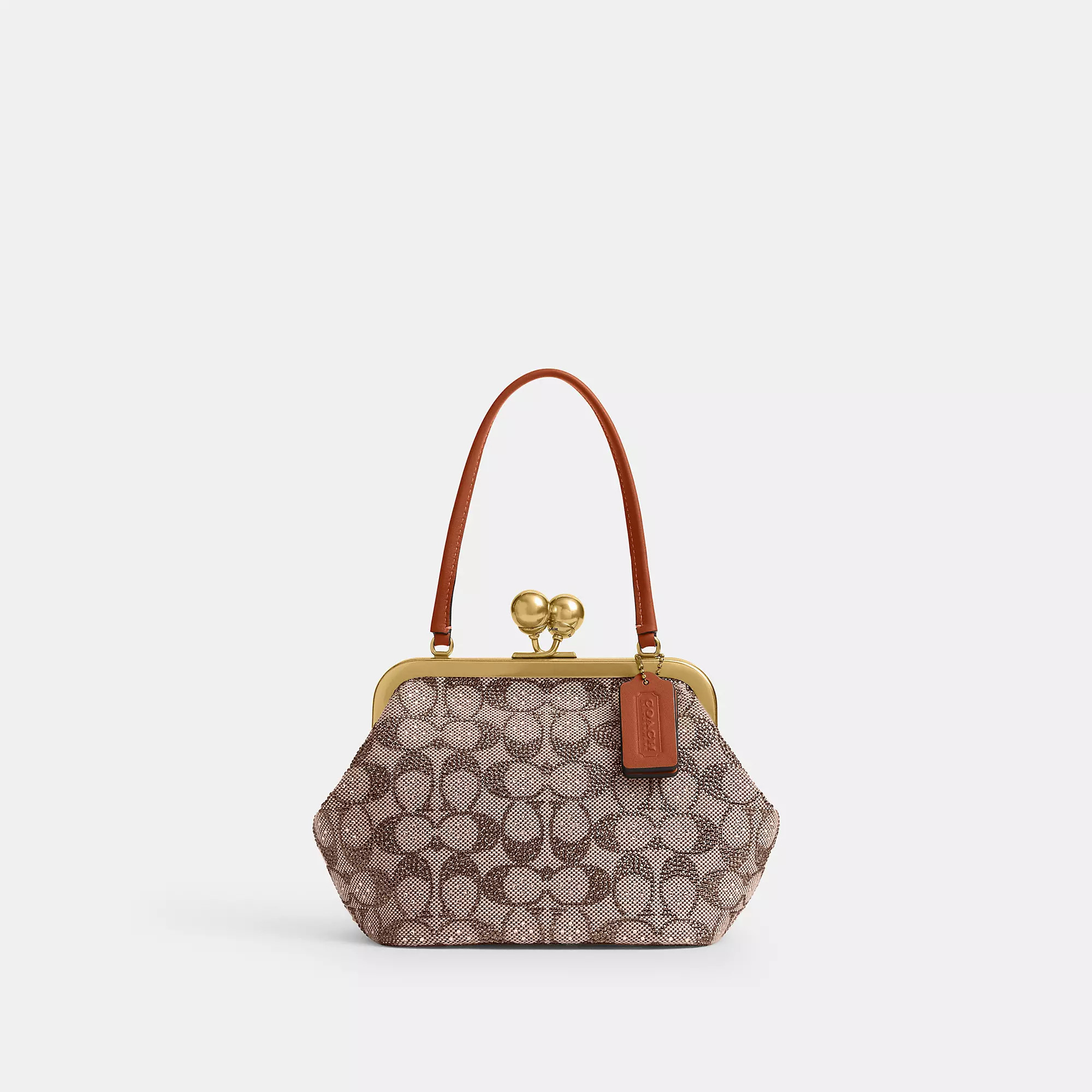 Kisslock Frame Bag 16 In Crystal Signature Jacquard | Coach (US)