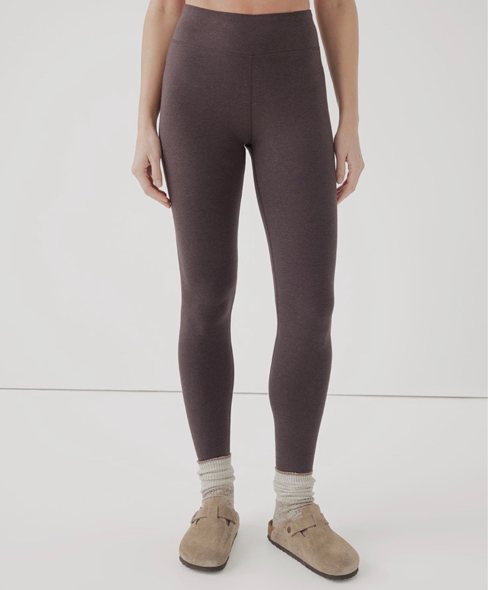 These are my most worn leggings. 90% cotton, 10% elastane. 