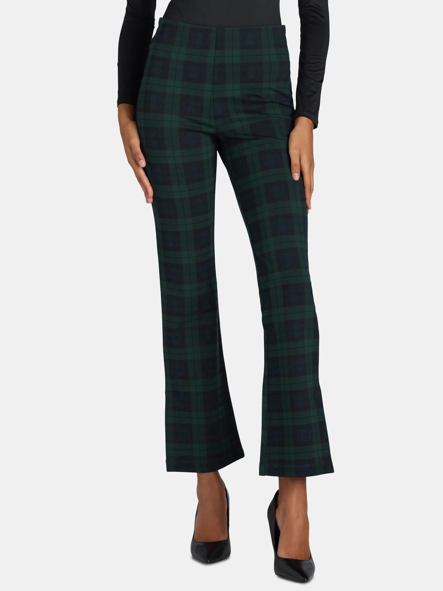 Time and Tru Women's Ponte Bootcut Pants, 28" Inseam, Size XS-XXXL | Walmart (US)