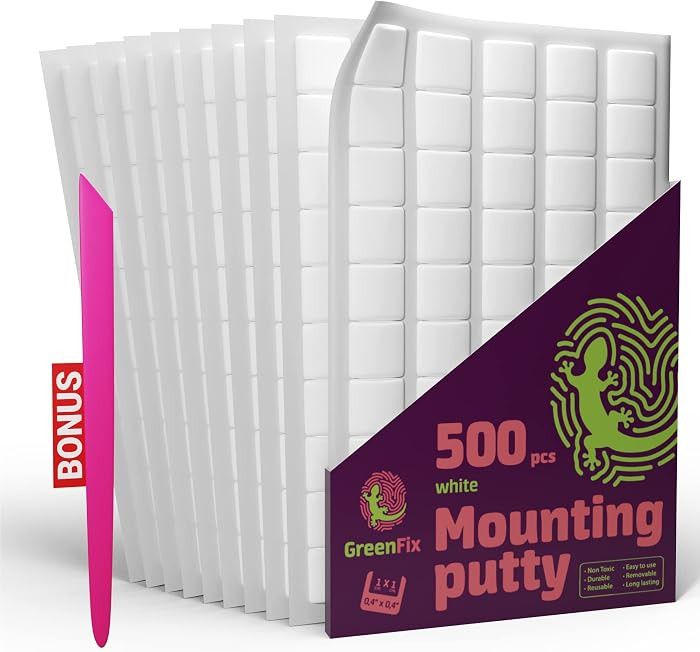 Sticky Mounting Putty 500PCs - White Sticky Tack for Wall Hanging - Removable Adhesive Mounting P... | Amazon (US)