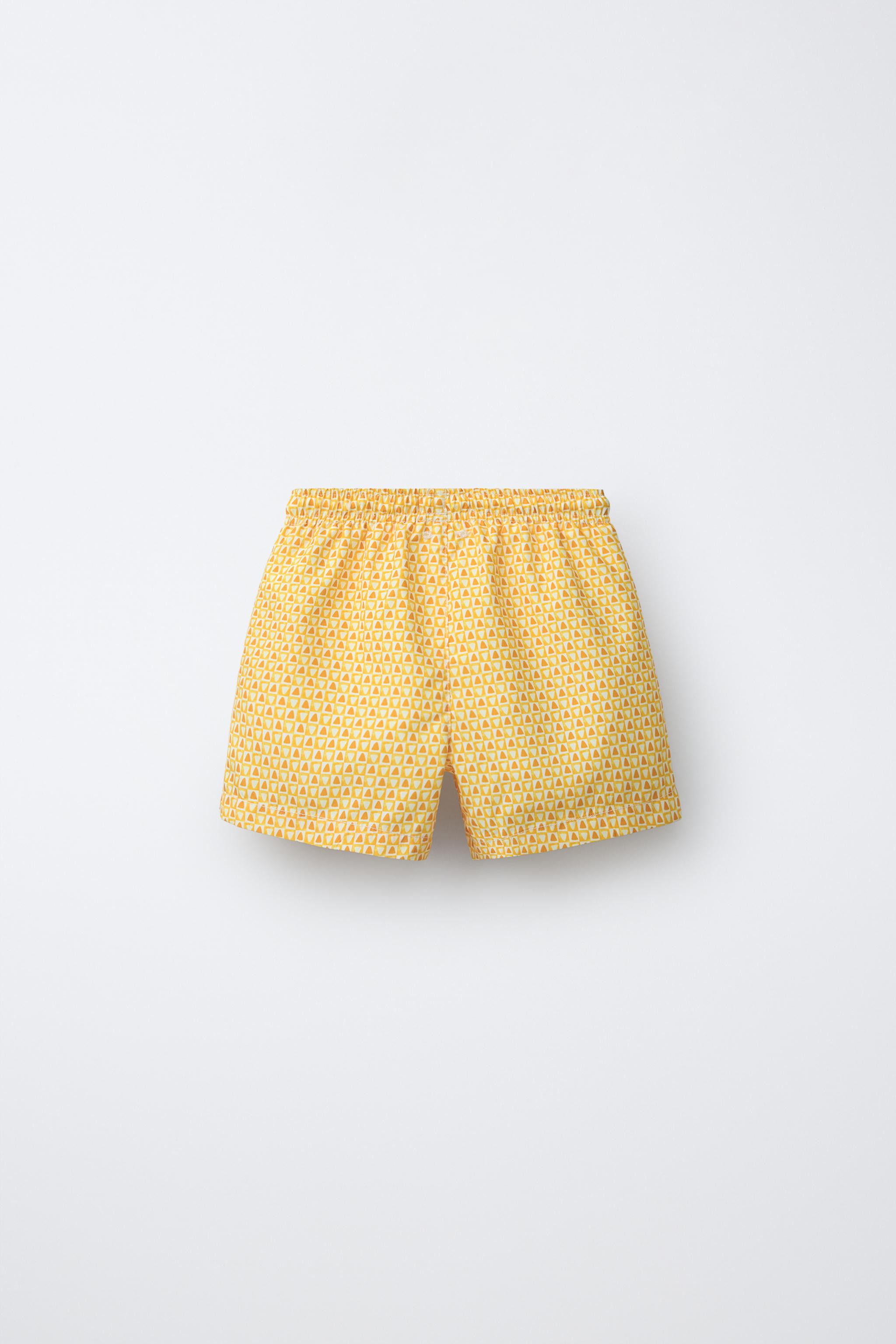 6-14 YEARS/ GEOMETRIC PRINT SWIM SHORTS | Zara US