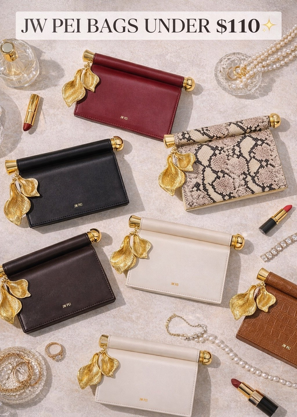 This is your sign to upgrade your bag game without overspending ✨
JW Pei just gets it — structured, timeless, and that gold detail instantly makes it look $$$
These are the kind of bags that pull your whole outfit together… effortlessly chic, minimal, and giving quiet luxury energy every single time 🤍
Perfect for date nights, weddings, dinners, or when you just want to look expensive on a budget 💅
And yes… they’re all under $110 (run, don’t walk)
Which one are you choosing? I’m stuck between the cream and claret

jw pei bags, jw pei clutch, bags under 110, affordable luxury handbags, designer inspired bags, quiet luxury aesthetic, old money style accessories, minimalist handbags women, structured clutch bag, gold hardware bag, evening bags women, classy handbags aesthetic, neutral handbags, capsule wardrobe accessories, chic handbags 2026, trending handbags women, wedding guest bag ideas, luxury look for less, elegant clutch purse, timeless fashion accessories, pinterest outfit aesthetic, rich girl style

#LTKMothersDay #LTKootd #LTKdayinmylife