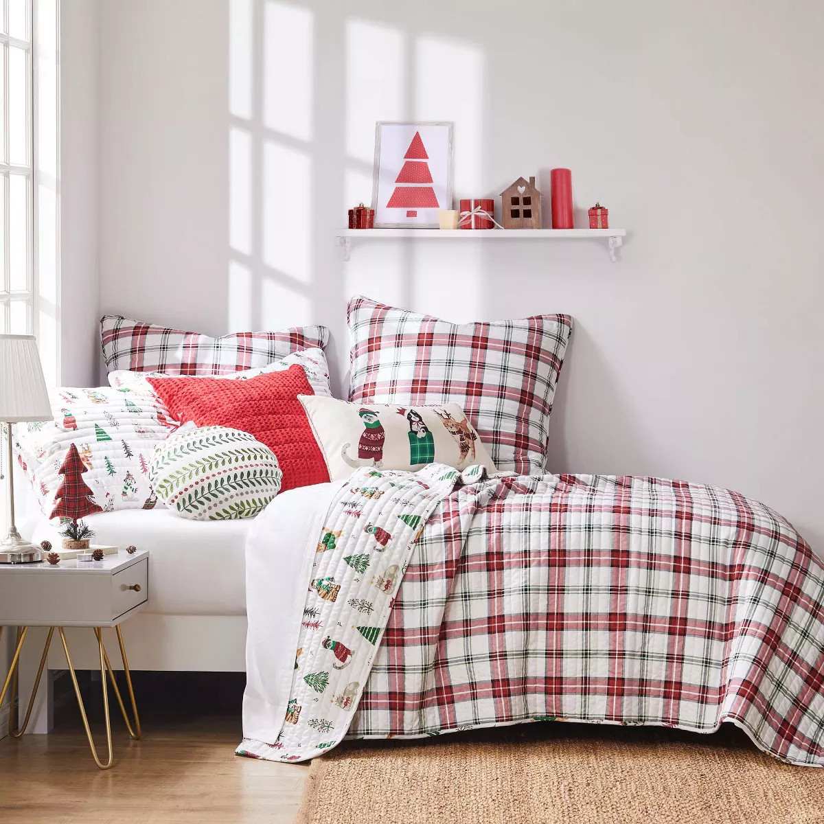 Meowy Christmas Full/Queen Quilt Set - Levtex Home | Target