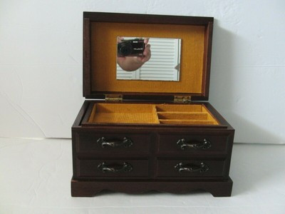 Vintage Wooden Music Jewelry Box Very Good Condition! | eBay US