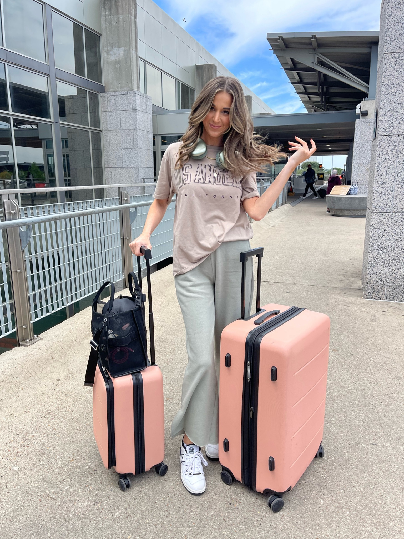 Travel outfit & essentials 💚 
Cute luggage, baggage, tote bag, comfy outfits 

#LTKunder100 #LTKstyletip #LTKtravel