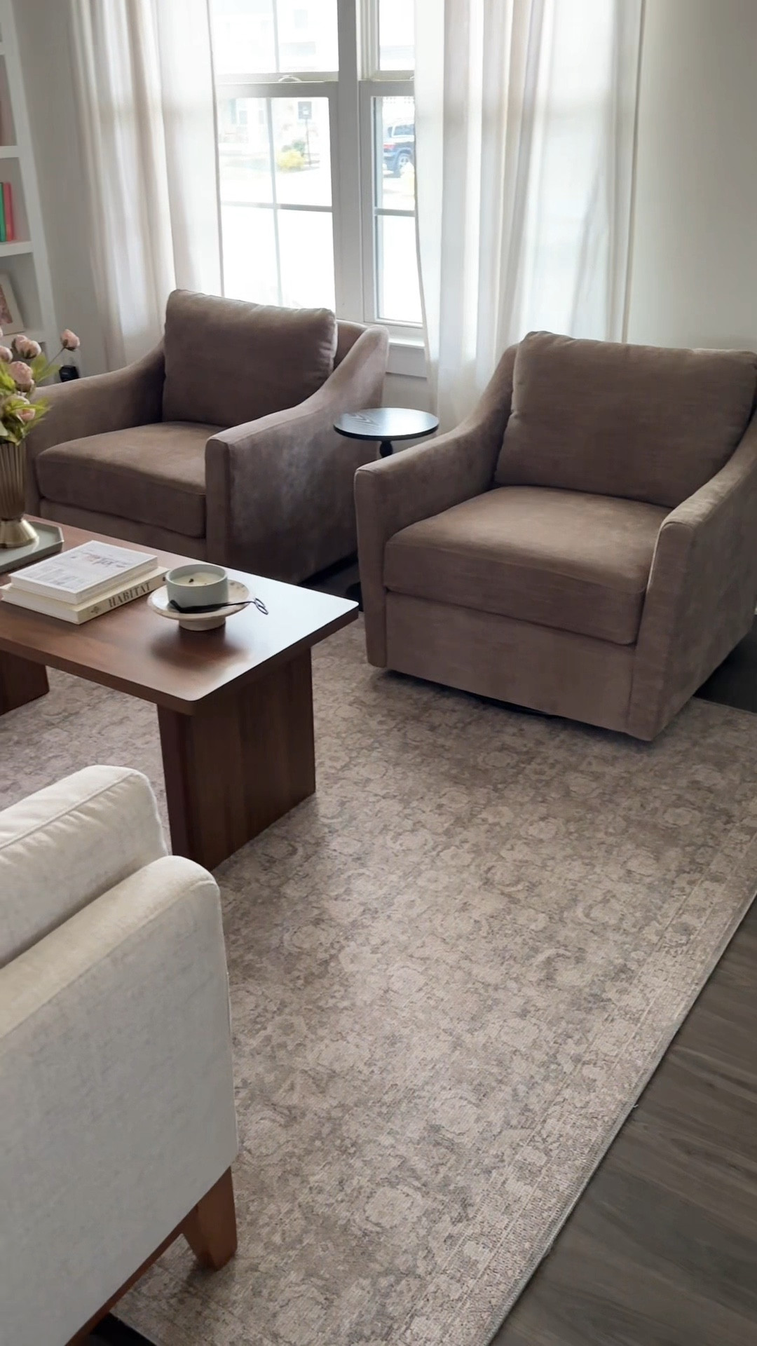 Brown Swivel Armchairs from Walmart! Aesthetic and affordable furniture find.

#LTKHome
