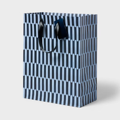 Medium Striped Gift Bag Navy/Blue - Spritz™ | Target