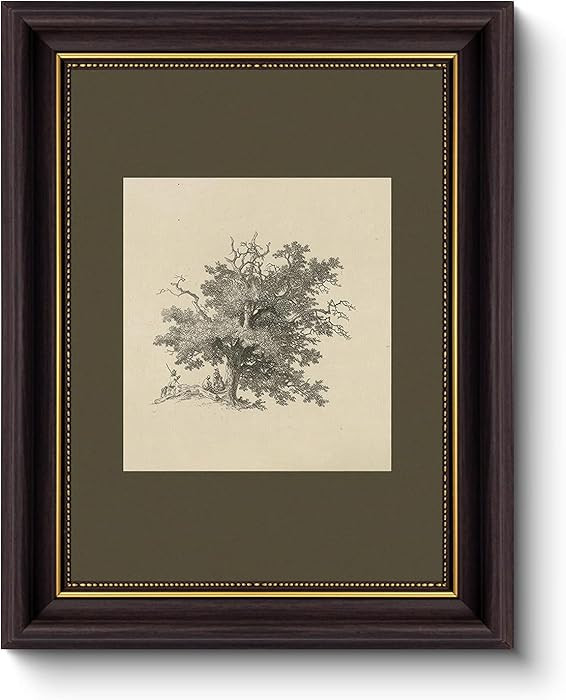 Myzoran Dark Brown Frame Vintage Tree Wall Art Prints, Farmhouse Tree Sketch Landscape Pictures P... | Amazon (US)